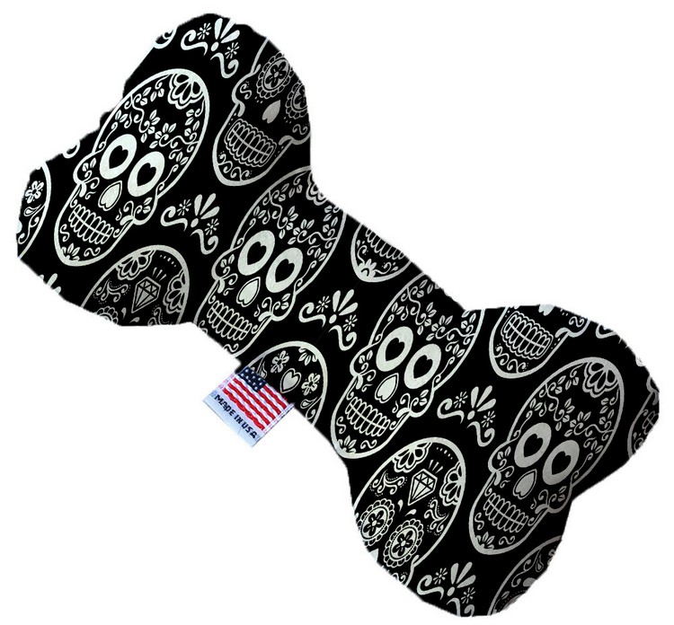 Classic Sugar Skulls 8 Inch Canvas Bone Dog Toy